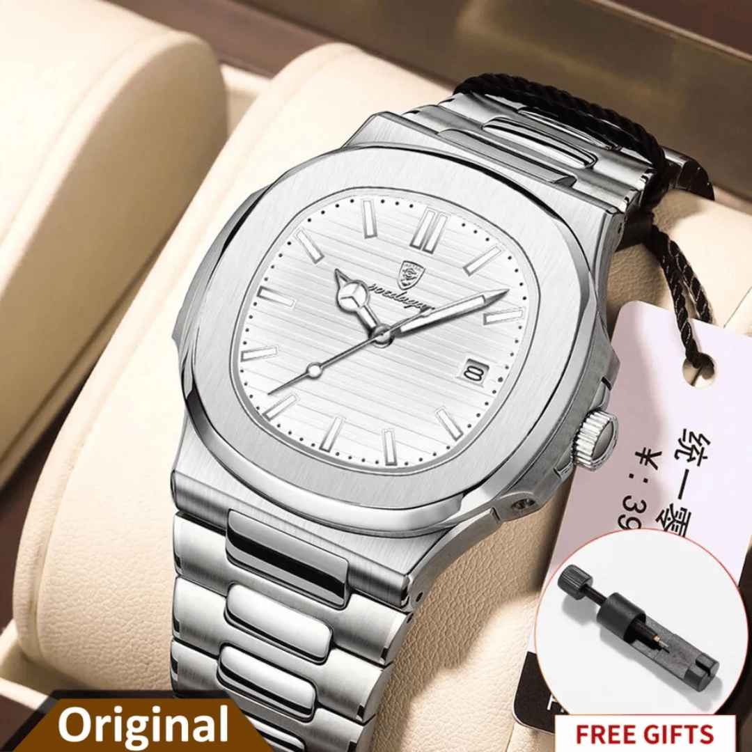 POEDAGAR 613 Luminous Luxury Quartz Watch for Men - Elegant Design